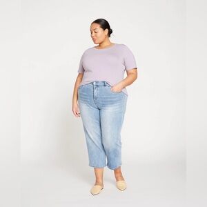 Women’s Universal Standard Bae Boyfriend Crop Jeans in Light Blue Size 10